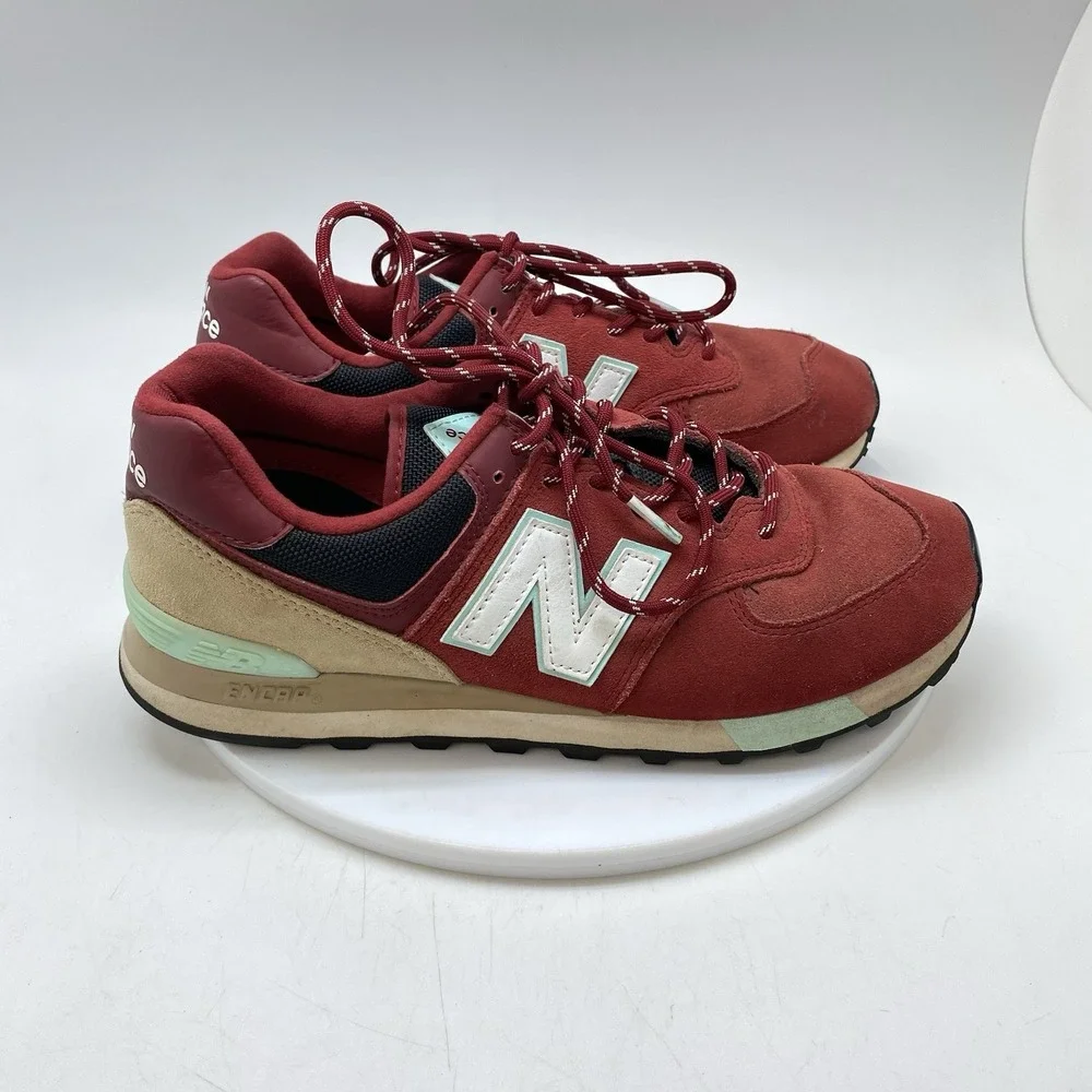 New Balance Sneakers Mens 7.5 D 574 ML574JHQ Red Athletic Casual Gym Shoes